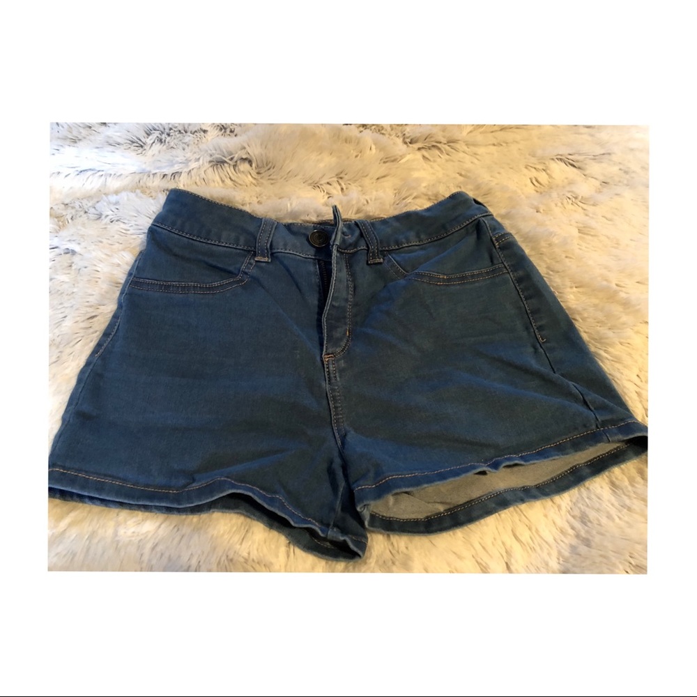 High Wasted Jean Shorts (Stretchy)